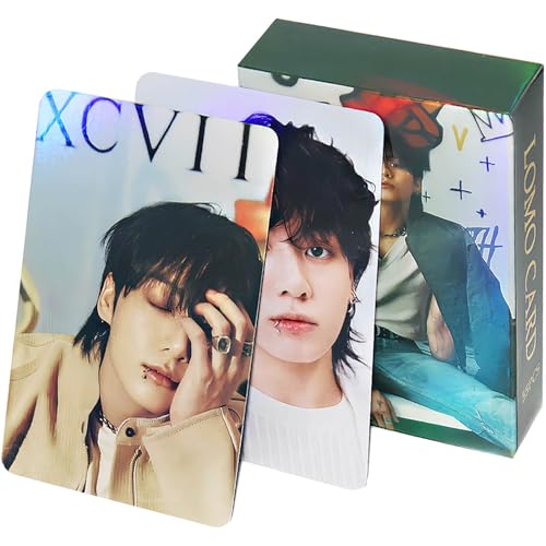 PYAJUU Jungkook Laser Photocard 55pcs Jungkook Golden Album Photocard Jungkook Solo Album Card Kpop Laser Photocard Gift for Fans Daughter Jungkook Merch, Schwarz von PYAJUU