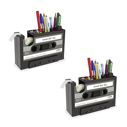 PYNQ 2X Kassette Stifthalter Vase Bleistift Topf Schreibwaren Schreibtisch Ordentlich Container Bueromaterial Lieferant Geschenk (Schwarz) von PYNQ