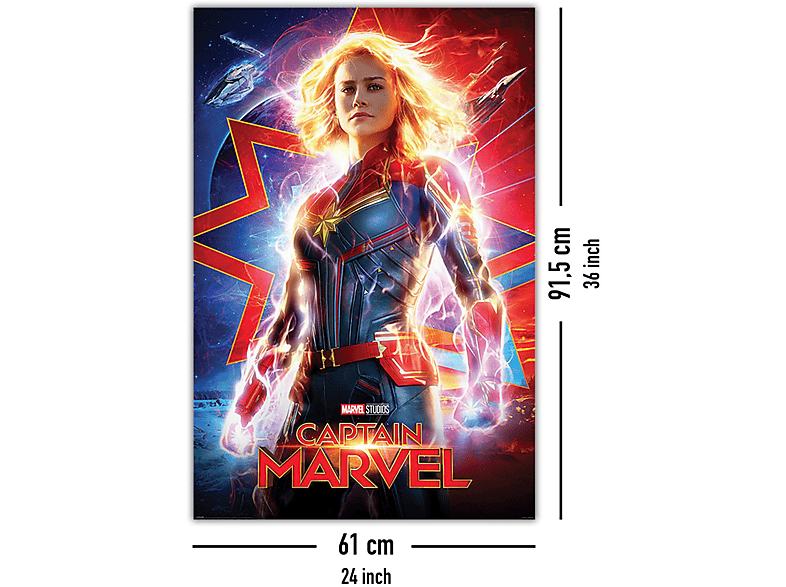 PYRAMID INTERNATIONAL Captain Marvel Higher, Further, Faster Poster von PYRAMID INTERNATIONAL