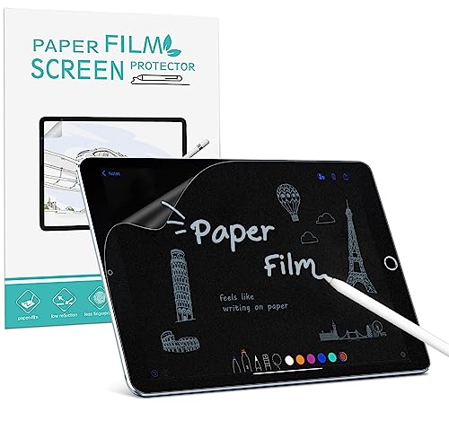PYS (2 Stück Papier Schutzfolie iPad 7. 8. 9. Generation 10,2 Zoll 2021 2020 2019 Matt Papierfolie zum Zeichnen, Schreiben, Notizen, fühlt sich an wie auf Papier von PYS