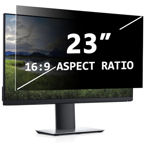 PYS 23 Zoll Monitor Blickschutzfilter für Computer 16:9 Seitenverhältnis, Anti-Blaulicht Blendfrei Abnehmbare 23" Privacy Screen Bildschirmschutzfolie Monitor Sichtschutzfolie von PYS