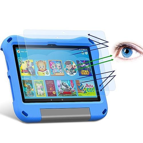 PYS Anti Blaulicht Schutzfolie für Fire 7 Kids Tablet 7 Zoll Anti Glare Kratzfest Blaulichtblock um Augen zu Schutzen 2 Stück von PYS