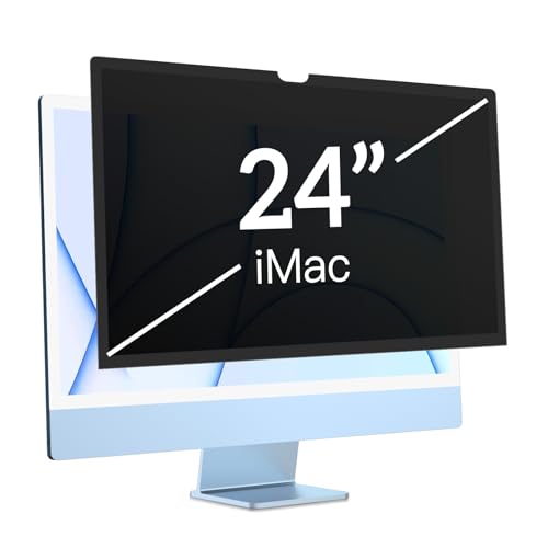 PYS Blickschutzfolie für Apple iMac 24 Zoll M1 M3 M4 Monitor Selbstklebend Abnehmbar Blickschutzfilter Blendfrei Blaulicht Blocking Bildschirm Schutzfolie von PYS
