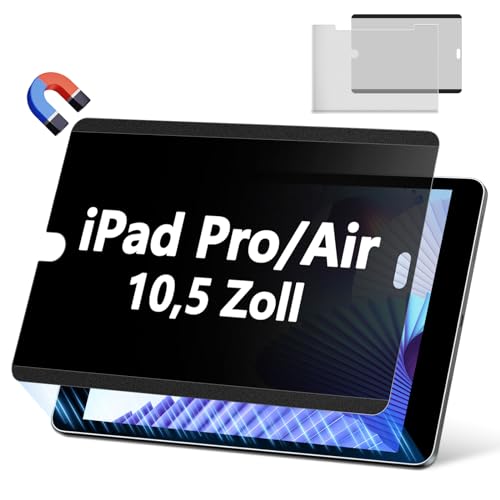 PYS Magnetische Blickschutzfolie für iPad Air 3 (10,5 Zoll 2019, 3. Generation) und iPad Pro 10,5 Abnehmbare Sichtschutzfolie Anti Glare Blaulicht Schutzfolie … von PYS