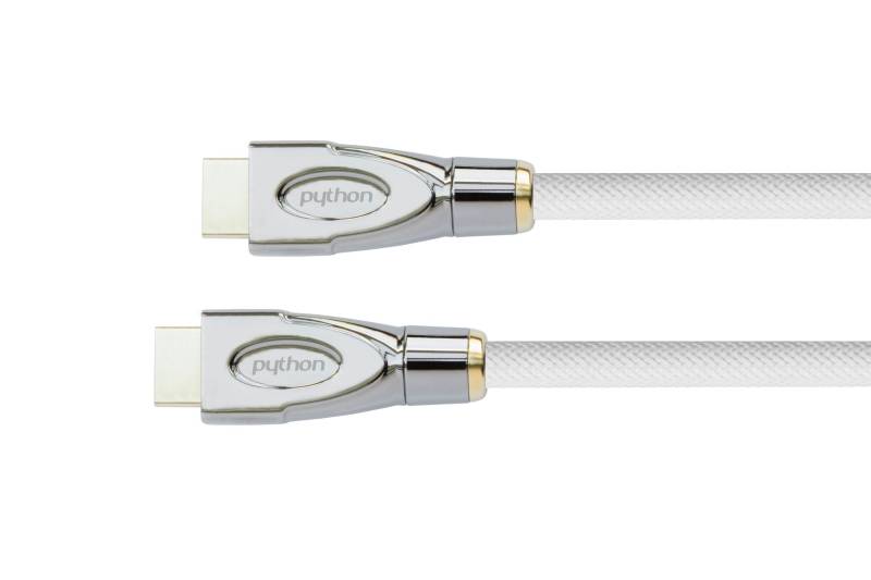 Anschlusskabel HDMI® 2.0 Kabel 4K2K / UHD 60Hz, 24K , Nylongeflecht weiß, 5m von PYTHON