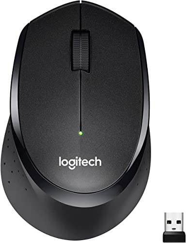 Original Logitech M330 Silent Plus kabellose Maus - Genießen Sie das gleiche Klickgefühl mit 90% weniger Klickgeräuschen, 2 Jahre Akkulaufzeit, ergonomische Rechtshänderform für Computer und Laptop - von PYXISTIFY