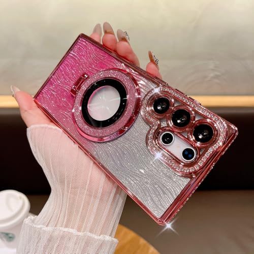 Glitzernde Diamant-Halterung für Samsung Galaxy S25 Ultra S23 S22 Plus S24 FE A55 A54 A15 A35 Gradient Ripple Cover, PinkSF, für Samsung A53 Glitzernde Diamant-Halterung für Samsung Galaxy S25 Ultra S23 S22 Plus S24 FE A55 A54 A15 A35 Gradient Ripple Cover, PinkSF, für Samsung A53 von PYYLTTP