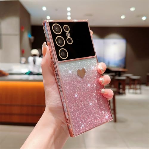 Glitzernde Love Heart Gradient-Hülle für Samsung Galaxy S25 S24 S22 Ultra S23 Plus S21 S20 FE A54 A53 A52 A15 A25, weiche TPU-Hülle, Pink, für Samsung S20 Fe Glitzernde Love Heart Gradient-Hülle für Samsung Galaxy S25 S24 S22 Ultra S23 Plus S21 S20 FE A54 A53 A52 A15 A25, weiche TPU-Hülle, Pink, für Samsung S20 Fe von PYYLTTP