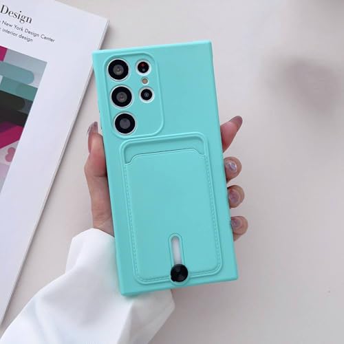 Kartenfach-Slot-Paar-Candy-Hülle für Samsung Galaxy S25 S24 S23 S22 S21 S20 Ultra Plus FE A71 A55 A35 A32 A72, weiche TPU-Hülle, grün Kartenfach-Slot-Paar-Candy-Hülle für Samsung Galaxy S25 S24 S23 S22 S21 S20 Ultra Plus FE A71 A55 A35 A32 A72, weiche TPU-Hülle, grün von PYYLTTP