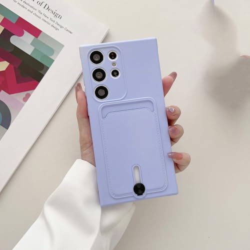 Kartenfach-Slot-Paar-Candy-Hülle für Samsung Galaxy S25 S24 S23 S22 S21 S20 Ultra Plus FE A71 A55 A35 A32 A72 Weiche TPU-Hülle, Lila Kartenfach-Slot-Paar-Candy-Hülle für Samsung Galaxy S25 S24 S23 S22 S21 S20 Ultra Plus FE A71 A55 A35 A32 A72 Weiche TPU-Hülle, Lila von PYYLTTP
