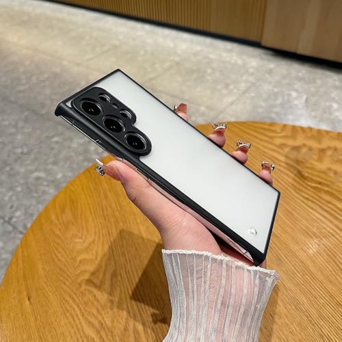 Luxuriöse, Matte, transparente, rahmenlose, ultradünne Hülle für Samsung Galaxy S24 S23 Plus, ultraharte Kameraschutzhülle, Schwarz, für Galaxy S23Plus Luxuriöse, Matte, transparente, rahmenlose, ultradünne Hülle für Samsung Galaxy S24 S23 Plus, ultraharte Kameraschutzhülle, Schwarz, für Galaxy S23Plus von PYYLTTP