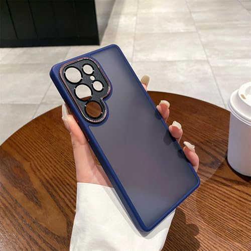 Luxuriöse, Matte Hartschale für Samsung Galaxy S25 Ultra S24 Plus, mattierter Kameraschutz, ultradünne, stoßfeste Abdeckung für S25Plus, Blau, für Samsung S24 Plus Luxuriöse, Matte Hartschale für Samsung Galaxy S25 Ultra S24 Plus, mattierter Kameraschutz, ultradünne, stoßfeste Abdeckung für S25Plus, Blau, für Samsung S24 Plus von PYYLTTP