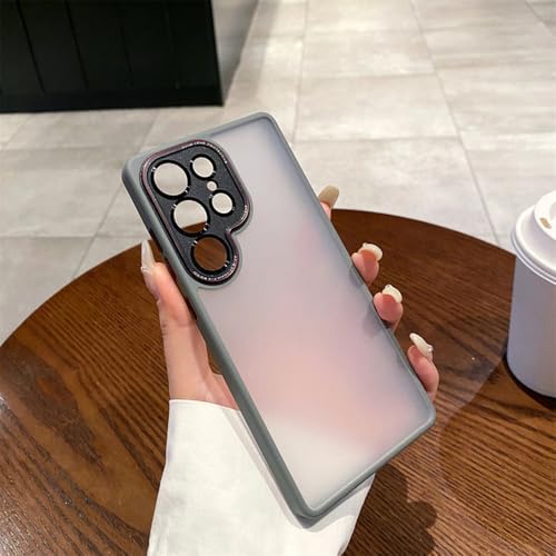 Luxuriöse, Matte Hartschale für Samsung Galaxy S25 Ultra S24 Plus, mattierter Kameraschutz, ultradünne, stoßfeste Abdeckung für S25Plus, Grau, für Samsung S24Ultra Luxuriöse, Matte Hartschale für Samsung Galaxy S25 Ultra S24 Plus, mattierter Kameraschutz, ultradünne, stoßfeste Abdeckung für S25Plus, Grau, für Samsung S24Ultra von PYYLTTP