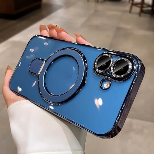 PYYLTTP Für iPhone 16 Pro Max Hülle, luxuriöse Beschichtung, klare magnetische Acrylhalterung, für iPhone 15 14 13 12 Pro Max 16 Plus, Dunkelblau, für iPhone 15 Pro PYYLTTP Für iPhone 16 Pro Max Hülle, luxuriöse Beschichtung, klare magnetische Acrylhalterung, für iPhone 15 14 13 12 Pro Max 16 Plus, Dunkelblau, für iPhone 15 Pro von PYYLTTP