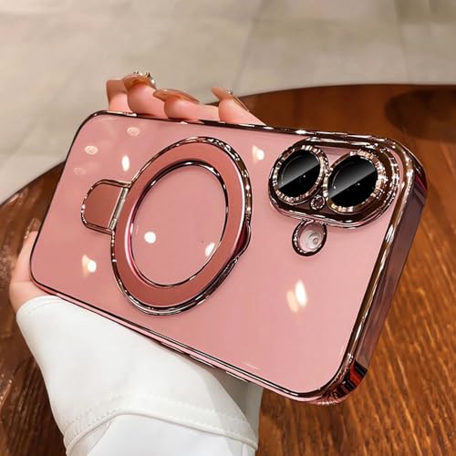 PYYLTTP Für iPhone 16 Pro Max Hülle Luxusbeschichtung Klare magnetische Halterung aus Acryl für iPhone 15 14 13 12 Pro Max 16 Plus, Pink, Für iPhone 16 ProMax PYYLTTP Für iPhone 16 Pro Max Hülle Luxusbeschichtung Klare magnetische Halterung aus Acryl für iPhone 15 14 13 12 Pro Max 16 Plus, Pink, Für iPhone 16 ProMax von PYYLTTP