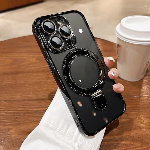 PYYLTTP Für iPhone 16 Pro Max Hülle Luxusbeschichtung Klare magnetische Halterung aus Acryl für iPhone 15 14 13 12 Pro Max 16 Plus, Schwarz, Für iPhone 14 Plus PYYLTTP Für iPhone 16 Pro Max Hülle Luxusbeschichtung Klare magnetische Halterung aus Acryl für iPhone 15 14 13 12 Pro Max 16 Plus, Schwarz, Für iPhone 14 Plus von PYYLTTP