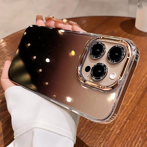 PYYLTTP Glitzerhülle mit Farbverlauf für iPhone 16 Pro Max 16 Plus, vergoldete Linsenschutzhülle für iPhone 11 12 13 14 15 Pro Max, Schwarzgold, Für iPhone 16 PYYLTTP Glitzerhülle mit Farbverlauf für iPhone 16 Pro Max 16 Plus, vergoldete Linsenschutzhülle für iPhone 11 12 13 14 15 Pro Max, Schwarzgold, Für iPhone 16 von PYYLTTP