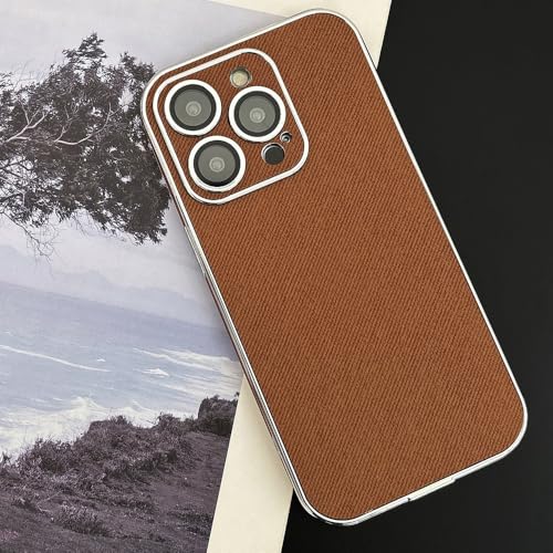 PYYLTTP Hartschalenhülle mit Ledermuster für iPhone 16 15 14 13 12 11 Pro Max Plus mit stoßfester Rückseite aus Glasfolie, braun, für iPhone 14 PYYLTTP Hartschalenhülle mit Ledermuster für iPhone 16 15 14 13 12 11 Pro Max Plus mit stoßfester Rückseite aus Glasfolie, braun, für iPhone 14 von PYYLTTP