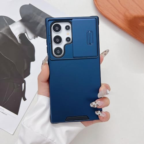 PYYLTTP Hybrid-Slide-Kamera-Schutzhülle für Samsung S25 S24 S23 S22 S21 S20 FE Plus Note20 Ultra A06 A16 A55 A35 A25 A15 A54 A14 A53, Marineblau von PYYLTTP