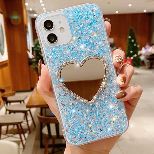 PYYLTTP Luxuriöse Glitzer-Handyhülle mit Herz-Spiegel-Pailletten für iPhone 15 13 12 14 11 Pro Max X XS Max XR 7 8 Plus SE 2020 Cover, 2, für iPhone 13Pro Max PYYLTTP Luxuriöse Glitzer-Handyhülle mit Herz-Spiegel-Pailletten für iPhone 15 13 12 14 11 Pro Max X XS Max XR 7 8 Plus SE 2020 Cover, 2, für iPhone 13Pro Max von PYYLTTP