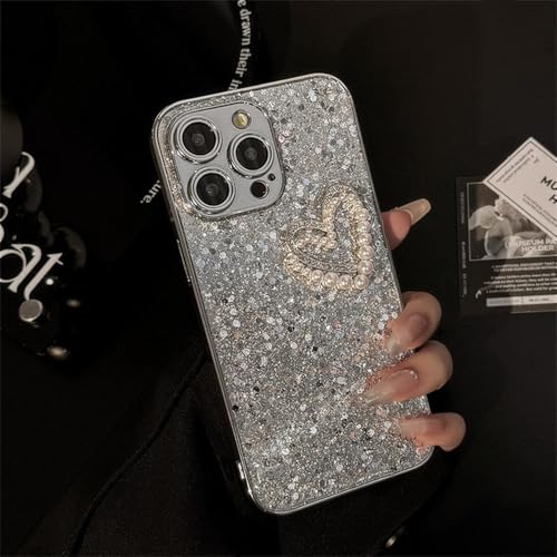 PYYLTTP Luxuriöse Handyhülle mit Perlenherz für iPhone 15 14 12 13 Pro Max 11, glitzernde Handyhüllen mit Kristallverzierung, 004, für iPhone 13ProMax PYYLTTP Luxuriöse Handyhülle mit Perlenherz für iPhone 15 14 12 13 Pro Max 11, glitzernde Handyhüllen mit Kristallverzierung, 004, für iPhone 13ProMax von PYYLTTP