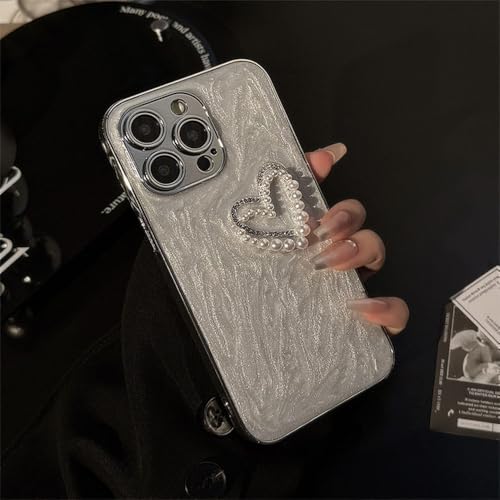 PYYLTTP Luxuriöse Handyhülle mit Perlenherz für iPhone 15 14 12 13 Pro Max 11, glitzernde Handyhüllen mit Kristallverzierung, 006, für iPhone 12ProMax PYYLTTP Luxuriöse Handyhülle mit Perlenherz für iPhone 15 14 12 13 Pro Max 11, glitzernde Handyhüllen mit Kristallverzierung, 006, für iPhone 12ProMax von PYYLTTP