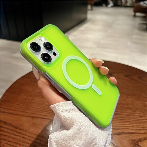 PYYLTTP Magnetische kabellose Ladehülle für iPhone 16 15 11 12 13 14 Pro Max XR XS 7 8 Plus SE Einfarbige stoßfeste Hülle, Fluoreszierendes Grün, für iPhone 16 Plus PYYLTTP Magnetische kabellose Ladehülle für iPhone 16 15 11 12 13 14 Pro Max XR XS 7 8 Plus SE Einfarbige stoßfeste Hülle, Fluoreszierendes Grün, für iPhone 16 Plus von PYYLTTP