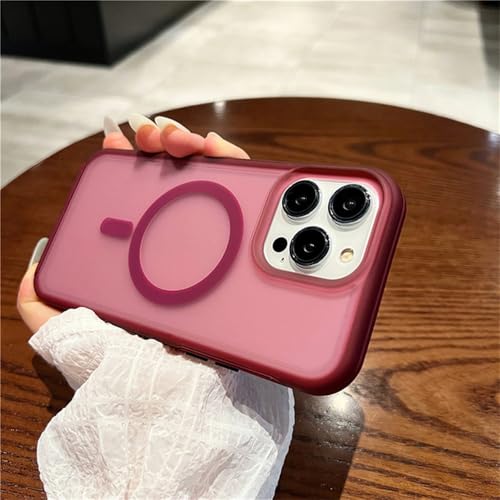 PYYLTTP Magnetische kabellose Ladehülle für iPhone 16 15 11 12 13 14 Pro Max XR XS 7 8 Plus SE Einfarbige stoßfeste Hülle, Pflaumenrot, Für iPhone 16Pro Max PYYLTTP Magnetische kabellose Ladehülle für iPhone 16 15 11 12 13 14 Pro Max XR XS 7 8 Plus SE Einfarbige stoßfeste Hülle, Pflaumenrot, Für iPhone 16Pro Max von PYYLTTP
