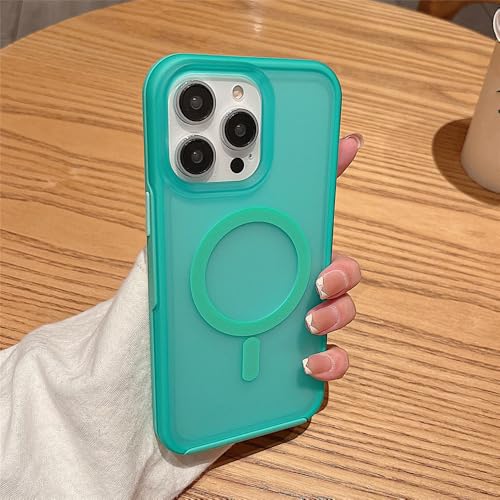 PYYLTTP Magnetische kabellose Ladehülle für iPhone 16 15 11 12 13 14 Pro Max XR XS 7 8 Plus SE Einfarbige stoßfeste Hülle, Türkisblau, Für iPhone 14Pro Max PYYLTTP Magnetische kabellose Ladehülle für iPhone 16 15 11 12 13 14 Pro Max XR XS 7 8 Plus SE Einfarbige stoßfeste Hülle, Türkisblau, Für iPhone 14Pro Max von PYYLTTP