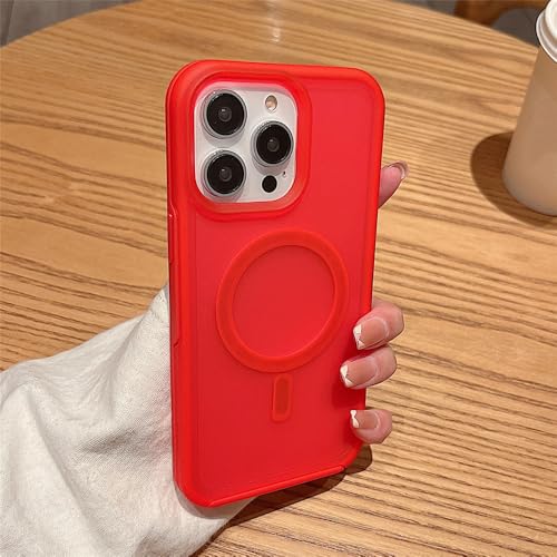 PYYLTTP Magnetische kabellose Ladehülle für iPhone 16 15 11 12 13 14 Pro Max XR XS 7 8 Plus SE Einfarbige stoßfeste Hülle, rot, für iPhone 14 Plus PYYLTTP Magnetische kabellose Ladehülle für iPhone 16 15 11 12 13 14 Pro Max XR XS 7 8 Plus SE Einfarbige stoßfeste Hülle, rot, für iPhone 14 Plus von PYYLTTP