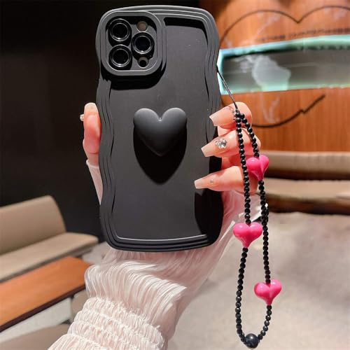 PYYLTTP Modische, süße Armband-Handyhülle aus weichem Silikon für iPhone 15 14 13 12 11 Pro Max 14 15 Plus INS stoßfeste Hülle, Schwarz B, Für iPhone 15Promax PYYLTTP Modische, süße Armband-Handyhülle aus weichem Silikon für iPhone 15 14 13 12 11 Pro Max 14 15 Plus INS stoßfeste Hülle, Schwarz B, Für iPhone 15Promax von PYYLTTP