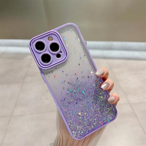 PYYLTTP Transparente Glitzer-Schutzhülle für iPhone 15, 14, 13, 12, Mini, 11 Pro, Max, X, XR, XS, Max, 6, 6S, 7, 8 Plus, stoßfest, Farbverlauf, Pailletten, Lila, für iPhone 13 PYYLTTP Transparente Glitzer-Schutzhülle für iPhone 15, 14, 13, 12, Mini, 11 Pro, Max, X, XR, XS, Max, 6, 6S, 7, 8 Plus, stoßfest, Farbverlauf, Pailletten, Lila, für iPhone 13 von PYYLTTP