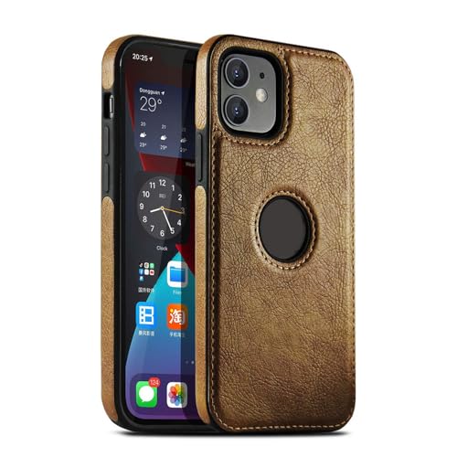 PYYLTTP Ultradünne, schlanke Leder-Handyhülle für iPhone 14 13 12 11 Pro Max XS XR X SE 7 8 Plus, stoßfeste Stoßstange, weiche Business-Rückseite, braun, für iPhone 11 Pro PYYLTTP Ultradünne, schlanke Leder-Handyhülle für iPhone 14 13 12 11 Pro Max XS XR X SE 7 8 Plus, stoßfeste Stoßstange, weiche Business-Rückseite, braun, für iPhone 11 Pro von PYYLTTP