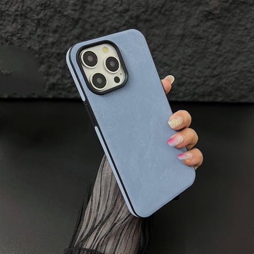 PYYLTTP Weiche, stoßfeste Jean-Hülle für iPhone 13 14 Pro Max 15 Plus, Business-Skin-Feel-Silikonhülle, Blau, für iPhone 11 ProMax PYYLTTP Weiche, stoßfeste Jean-Hülle für iPhone 13 14 Pro Max 15 Plus, Business-Skin-Feel-Silikonhülle, Blau, für iPhone 11 ProMax von PYYLTTP
