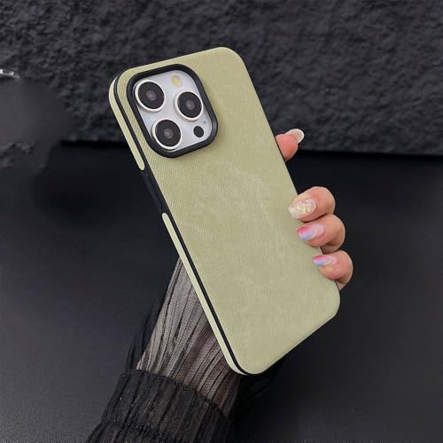 PYYLTTP Weiche, stoßfeste Jean-Hülle für iPhone 13 14 Pro Max 15 Plus, Business-Skin-Feel-Silikonhülle, grün, für iPhone 13 PYYLTTP Weiche, stoßfeste Jean-Hülle für iPhone 13 14 Pro Max 15 Plus, Business-Skin-Feel-Silikonhülle, grün, für iPhone 13 von PYYLTTP
