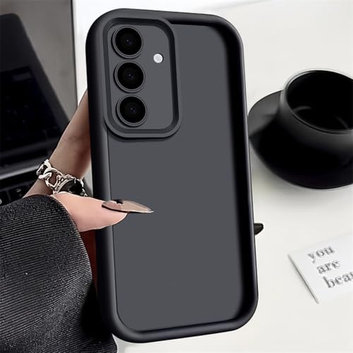 PYYLTTP Weiche TPU-Schutzhülle für Samsung Galaxy A55, A54, A53, A35, A15, A16, A25, 5G, S24, S23, S22, S25, Ultra, S23 FE, Bonbonfarben, Silikon, Schwarz, für Samsung S24 Plus PYYLTTP Weiche TPU-Schutzhülle für Samsung Galaxy A55, A54, A53, A35, A15, A16, A25, 5G, S24, S23, S22, S25, Ultra, S23 FE, Bonbonfarben, Silikon, Schwarz, für Samsung S24 Plus von PYYLTTP