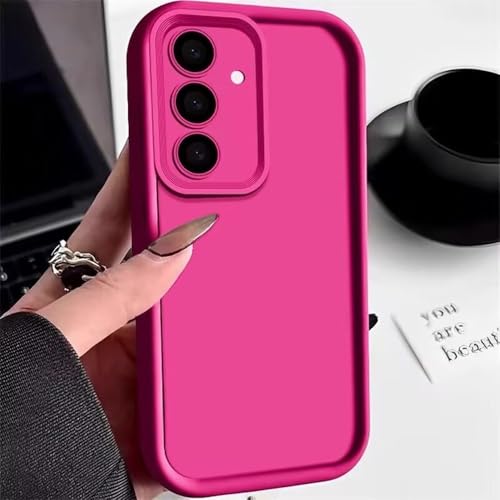 PYYLTTP Weiche TPU-Schutzhülle für Samsung Galaxy A55, A54, A53, A35, A15, A16, A25, 5G, S24, S23, S22, S25, Ultra, S23 FE, Bonbonfarben, Silikon-Handyhülle, Hot Pink, für Samsung A54 5G PYYLTTP Weiche TPU-Schutzhülle für Samsung Galaxy A55, A54, A53, A35, A15, A16, A25, 5G, S24, S23, S22, S25, Ultra, S23 FE, Bonbonfarben, Silikon-Handyhülle, Hot Pink, für Samsung A54 5G von PYYLTTP