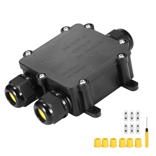 Abzweigdose Wasserdicht, IP68 Verteilerdose Außen Wasserdicht 136x106.7x37mm, 3 Wege Kabel Abzweigdose PC Material, Schnelle Kabelverbindung für Haus Garten und Außenbeleuchtung Abzweigdose Wasserdicht, IP68 Verteilerdose Außen Wasserdicht 136x106.7x37mm, 3 Wege Kabel Abzweigdose PC Material, Schnelle Kabelverbindung für Haus Garten und Außenbeleuchtung von PZJFH