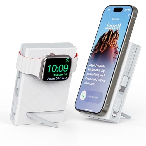 PZOZ 3-in-1 10000 mAh Externer Akku mit Mag-Safe für Phone/Apple Watch Tragbares Schnellladegerät, 20 W, PD Powerbank, kompatibel mit Apple Watch Series Ultra/9/8/7/6/SE, iPhone 15 14 13 Pro Max von PZOZ