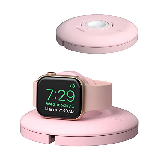 PZOZ Ständer für Apple Watch, Kabelmanagement Ständer Charging Dock Station Stand Kompatibel mit iwatch Series Ultra 8 7 6 5 4 3 2 1 SE SE2 49mm 45 mm 44mm 41mm 40mm 42mm 38mm Zubehör(Rosa) von PZOZ