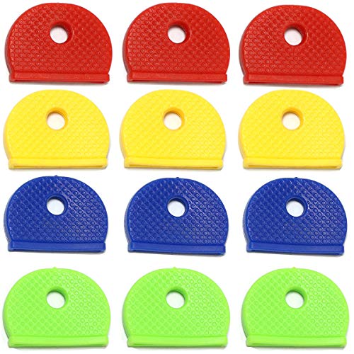 PZRT 12 x PVC-Kunststoff-Schlüsselkappen-Etiketten in 4 verschiedenen Farben zur Identifizierung Ihres Schlüssels. PZRT 12 x PVC-Kunststoff-Schlüsselkappen-Etiketten in 4 verschiedenen Farben zur Identifizierung Ihres Schlüssels. von PZRT
