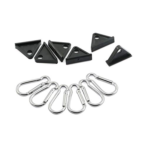 PZRT 6 Stück Nylon bewegliche Haken Befestigungen für EU Standard 2020 3030 4040 Serie 6/8 mm Schlitz Aluminium Profil DIY 3D Drucker Teile schwarz 2020 hook von PZRT