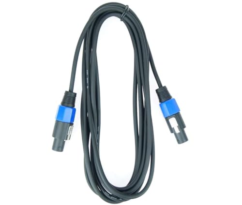 Paccs 1 x 5 m Lautsprecherkabel, Speakon Stecker 4 pol, PA Boxenkabel 2 x 1.5mm² von Paccs