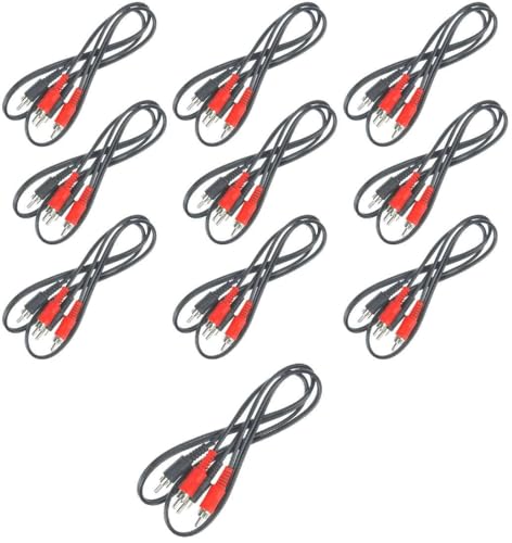 Paccs 10 x 1 m Cinchkabel Stecker auf Stecker RCA Audio Stereo Hifi Chinchkabel Cinch Chinch Kabel Paccs 10 x 1 m Cinchkabel Stecker auf Stecker RCA Audio Stereo Hifi Chinchkabel Cinch Chinch Kabel von Paccs