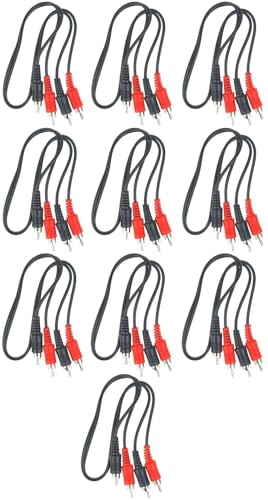 Paccs 10 x 50 cm Cinchkabel Stecker auf Stecker RCA Audio Stereo Hifi Chinchkabel Cinch Chinch Kabel 0,5 m von Paccs