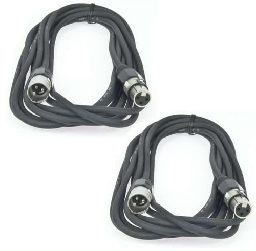 Paccs 2 Stück 5 m Mikrofonkabel Schwarz XLR Stecker male auf XLR Buchse female - Symmetrisch Audio Kabel DMX OFC-Kupfer Paccs 2 Stück 5 m Mikrofonkabel Schwarz XLR Stecker male auf XLR Buchse female - Symmetrisch Audio Kabel DMX OFC-Kupfer von Paccs