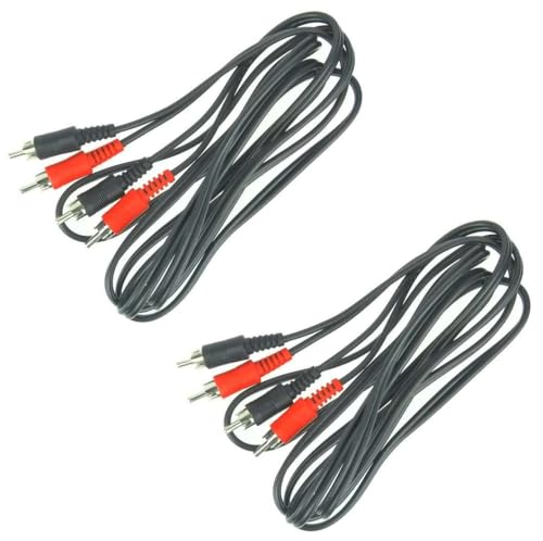 Paccs 2 x 2 m Cinchkabel Stecker auf Stecker RCA Audio Stereo Hifi Chinchkabel Cinch Chinch Kabel von Paccs