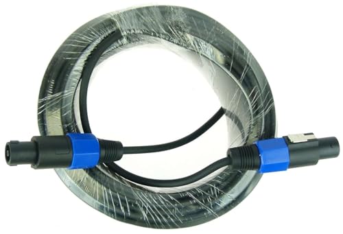 Paccs 20 m Speakon Kabel [1x Speakon-Stecker - 1x Speakon-Stecker] 2 x 1.5mm² Schwarz von Paccs