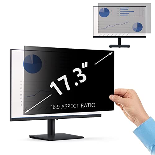 PaceBid 17,3 Zoll 16:9 Desktop Privacy Filter I Blickschutzfilter für Desktop Computer Widescreen Monitor I Privacy Screen Filter, Anti-Glare, Blocks 96% UV, Anti-Scratch, 17,3 Zoll 16:9 von PaceBid