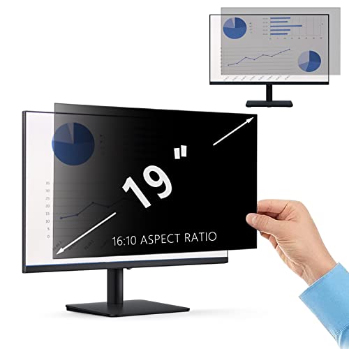 PaceBid 19 Zoll 16:10 Desktop Privacy Filter I Blickschutzfilter für Desktop Computer Widescreen Monitor I Privacy Screen Filter, Anti-Glare, Blocks 96% UV, Anti-Scratch, 19 Zoll 16:10 von PaceBid